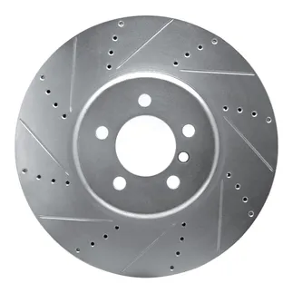 R1 Concepts EDZ-31112L Brake Rotor Drilled and Slotted Silver